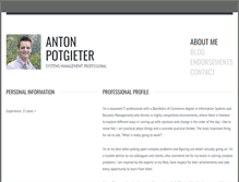 Tablet Screenshot of antonpotgieter.com